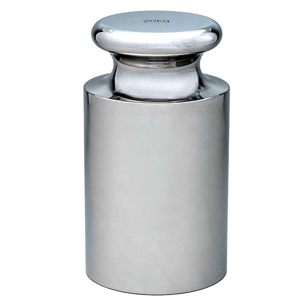 Globe Scientific Calibration Weight, 20kg, OIML Class F2, includes ISO 17025: 2017 Cert. of Calibration GB-F2-20KG-C - main